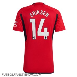 Manchester United Christian Eriksen #14 Primera Equipación 2023-24 Manga Corta